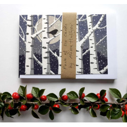 'Twilight Robin' - pack of six cards 'Twilight Robin' - pack of six cards