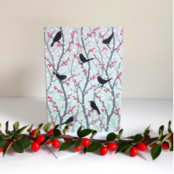 'Blackbirds and Berries' - greetings card 'Blackbirds and Berries' - greetings card