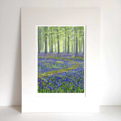Giclée Print (A4) - Bluebell Wood (mounted) Giclée Print (A4) - Bluebell Wood (mounted)