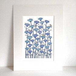 Giclée Print (A4 portrait) - Goldfinches on seed heads (mounted) Giclée Print (A4 portrait) - Goldfinches on seed heads (mounted)