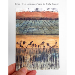 'Fen Landscape' greetings card by Emily Cooper 'Fen Landscape' greetings card by Emily Cooper