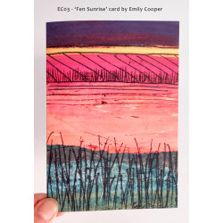 'Fen Sunrise' greetings card by Emily Cooper 'Fen Sunrise' greetings card by Emily Cooper