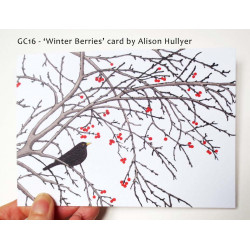 'Winter Berries' greetings card