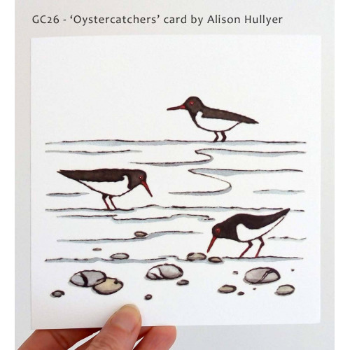 'Oystercatchers' greetings card 'Oystercatchers' greetings card