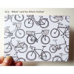 'Bikes' greetings card 'Bikes' greetings card
