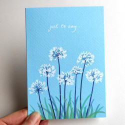 'Agapanthus' - greetings card 'Agapanthus' - greetings card