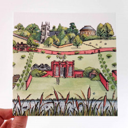 'The Walled Garden, Ickworth Estate' greetings card 'The Walled Garden, Ickworth Estate' greetings card