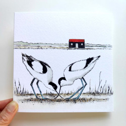'Rye Avocets' Greetings Card 'Rye Avocets' Greetings Card