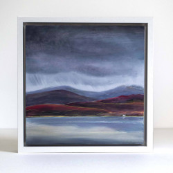 Oil Painting - Dusk Across the Loch (23cm)