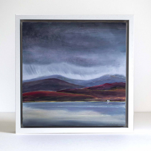 Oil Painting - Dusk Across the Loch (23cm)