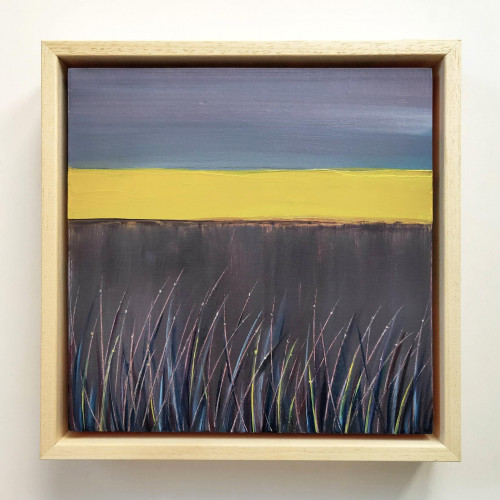 Oil Painting - Ochre Reeds (23cm) - SOLD