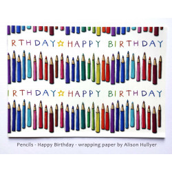 Pencils (Happy Birthday) - wrapping paper Pencils (Happy Birthday) - wrapping paper