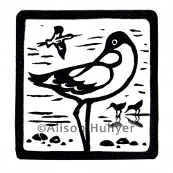 Relief print - Avocet Relief print - Avocet