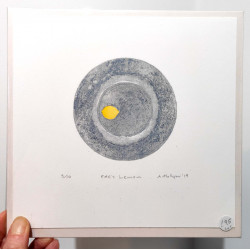 Collograph Print - Ede's Lemon (message to order) Collograph Print - Ede's Lemon (message to order)