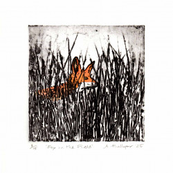 Collograph - Fox in the Field *NEW* Collograph - Fox in the Field *NEW*