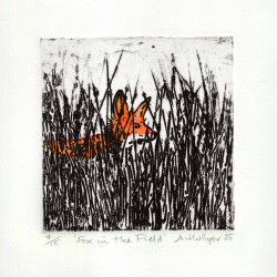 Collograph - Fox in the Field *NEW*
