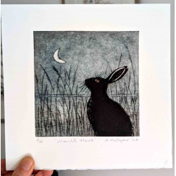 Drypoint Print - 'Moonlit Hare' *NEW*