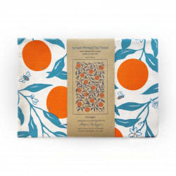 Oranges Tea Towel (teal) Oranges Tea Towel (teal)